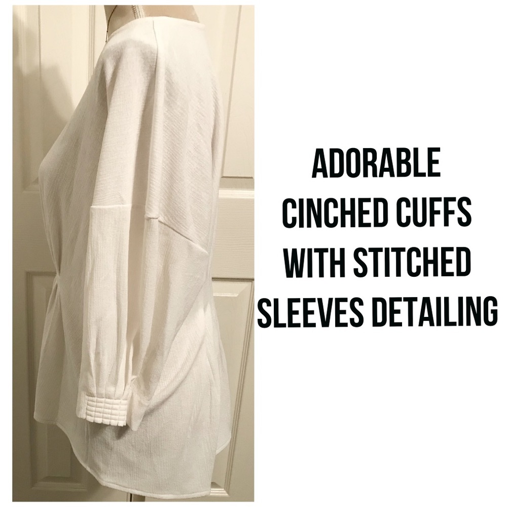 NWT Alfani, Deco Breeze, Cinched Front Top - Picture 6 of 10